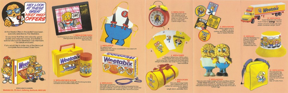 Leaflet Filled With 80s Weetabix Memorabilia Retromash