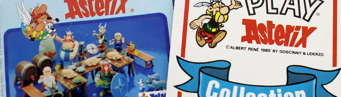 These Asterix toy leaflets showcase most of the range in all their Gaulish beauty
