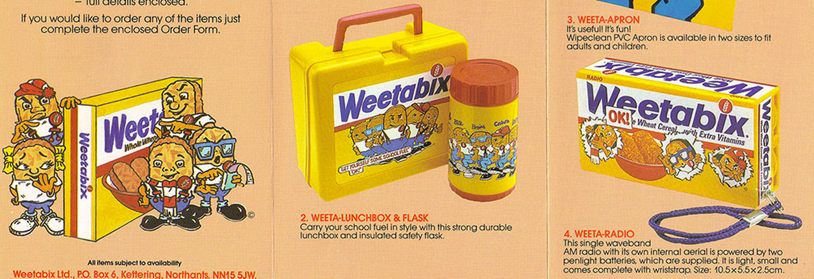 Awesome leaflet filled with 80s Weetabix Neet Weet Gang memorabilia