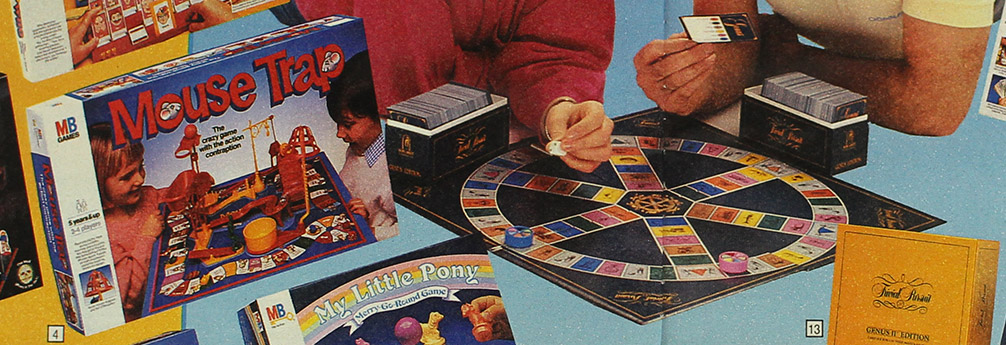 A smorgasbord of board games in this 1986 Argos catalogue
